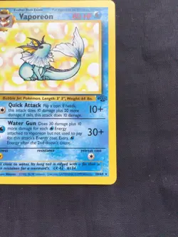 Pokemon Cards: 1st Edition Jungle Rare: Vaporeon 28/64 - Image 4