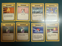 Pokemon Cards Bundle - BASE JUNGLE FOSSIL SET TRAINERS - 8 Cards - Used - Image 1