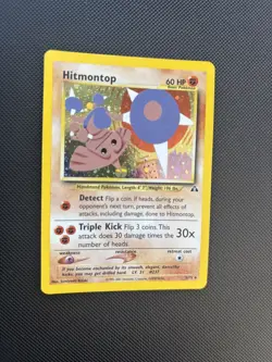 Pokemon Card Neo Discovery Hitmontop 3/75 Rare Holo WOTC - Image 3
