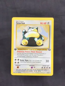 Pokemon Cards: 1st Edition Jungle Rare: Snorlax 27/64 - Image 1