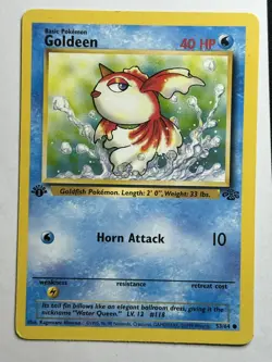 Goldeen 1st Edition Jungle 53/64 MP Pokemon Card - Image 1