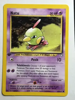 Natu 1st Edition Neo Genesis 067/111 LP Pokemon Card - Image 1