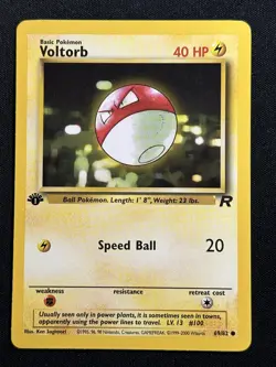 Voltorb 1st Edition Team Rocket 69/82 LP-NM Pokemon Card - Image 1