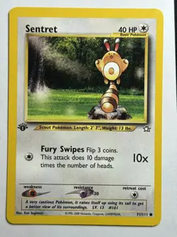 Sentret 1st Edition Neo Genesis 071/111 LP Pokemon Card - Image 1