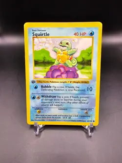 PL - Squirtle - 63/102 - 1st Edition Shadowless Base Set - Pokemon Card - Image 1