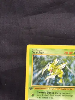 Pokemon Cards: 1st Edition Jungle Rare: Scyther 26/64 - Image 2