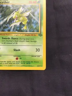 Pokemon Cards: 1st Edition Jungle Rare: Scyther 26/64 - Image 4