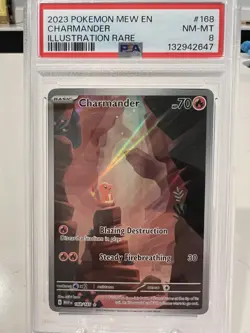 Pokemon TCG Charmander Illustration Rare Card 168/165 Scarlet & Violet 151 Holo - Image 1
