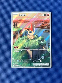 Victini Promo 208 Scarlet & Violet Full Art Holo Pokemon card NM - Image 1