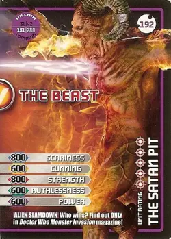 DR WHO MONSTER INVASION SET 2 EXTREME CARD: 192 THE BEAST - Image 1