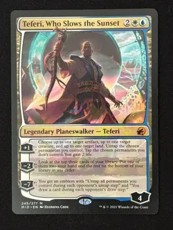 1x MTG Teferi, Who Slows the Sunset - Innistrad: Midnight Hunt (MID) #245 - Image 1