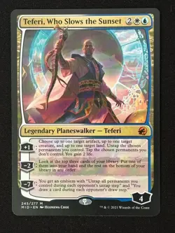 1x MTG Teferi, Who Slows the Sunset - Innistrad: Midnight Hunt (MID) #245 - Image 3