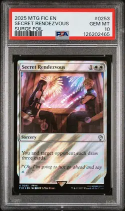 PSA 10 MTG FINAL FANTASY COMMANDER SURGE FOIL #0253 SECRET RENDEZVOUS LOW POP - Image 1