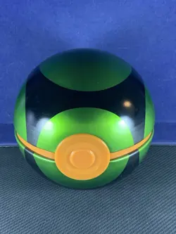 Pokemon Dusk Ball Tin Rare *EMPTY* Poke Ball Green - Image 1