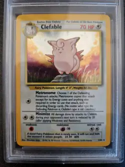 Pokemon Clefable Holo Jungle #1 PSA7 No Symbol Error English - Image 3