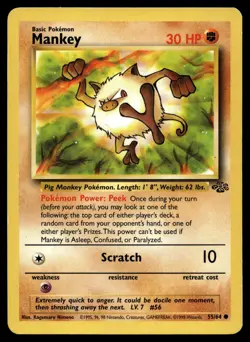 MANKEY 55/64 COMMON JUNGLE POKEMON - Image 1