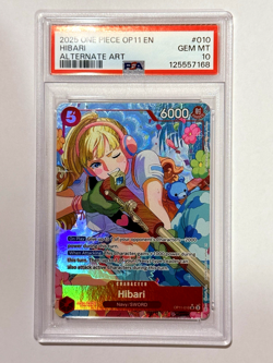 One Piece A Fist of Divine Speed (OP11) - Hibari SR Alternate Alt Art PSA 10 ENG - Image 1