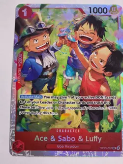 Ace & Sabo & Luffy - FOIL -OP13 - Carrying His Will - One Piece - Image 1