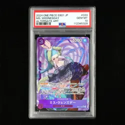 PSA 10 GEM MT 2024 One Piece JPN Ms.Wednesday EB01-034 SR - Image 2