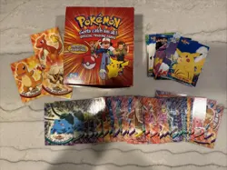 1999 Topps Pokemon TV Animation Lot 71 Card Non Holo and Empty Booster Box - Image 1