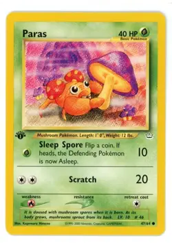 Paras 47/64 1st Edition Neo Revelation Pokemon Card - Image 1