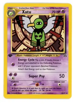 Xatu 52/75 1st Edition Neo Discovery Pokemon Card - Image 1