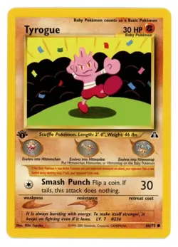 Tyrogue 66/75 1st Edition Neo Discovery Pokemon Card - Image 1