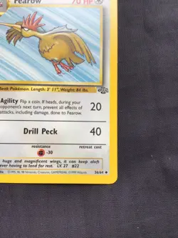 Pokemon Cards: Jungle 1st Edition Uncommon: Fearow 36/64 - Image 4