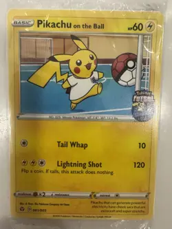 Pikachu On The Ball 001/005 Special Futsal Promo Pokemon Card New & Sealed - Image 1