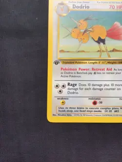 Pokemon Cards: Jungle 1st Edition Uncommon: Dodrio 34/64 - Image 5