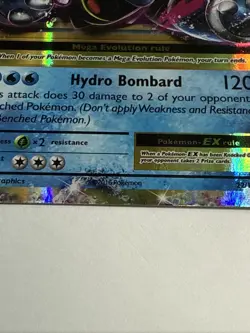 M Blastoise EX Holo 22/108 XY - Evolutions Ultra Rare Pokemon Card LP - Image 3