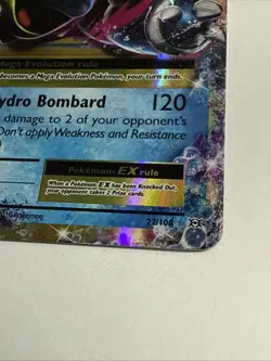 M Blastoise EX Holo 22/108 XY - Evolutions Ultra Rare Pokemon Card LP - Image 4