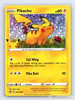 Pikachu SWSH039 Miscellaneous Cards & Products Pokemon NM - Image 2