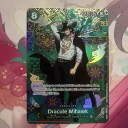 One Piece Card Dracule Mihawk OP12-030 SP OP14 Azure Sea’s Seven Mint In Hand - Image 1