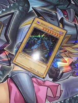 Yugioh Card - Tri Horned Dragon LOB-E000 Secret Rare 1st Edition - Image 1