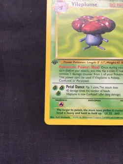 Pokemon Cards: 1st Edition Jungle Rare: Vileplume 31/64 - Image 5