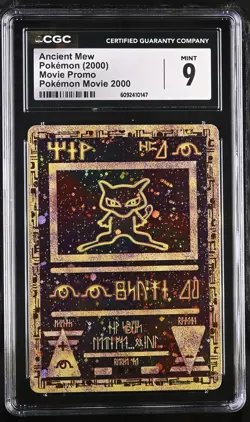 CGC 9 MINT Ancient Mew 2000 Movie Promo Reverse Holo Pokemon Card - Image 1