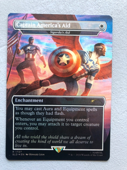 Mtg Carte Magic Secret Lair Sigarda's Aid Captain America FOIL English NM - Image 1
