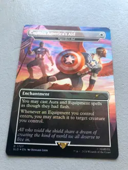 Mtg Carte Magic Secret Lair Sigarda's Aid Captain America FOIL English NM - Image 2