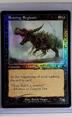 2024 MTG Magic The Gathering SLD Secret Lair Retro Frame Foil Rotting Regisaur - Image 1