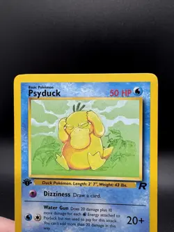 Pokemon TCG Psyduck 65/82 Team Rocket 1st Edition Vintage WoTC LP - Image 3