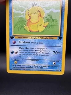 Pokemon TCG Psyduck 65/82 Team Rocket 1st Edition Vintage WoTC LP - Image 4