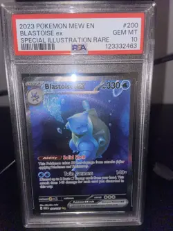 Pokemon TCG Scarlet & Violet 151 Blastoise EX Special Illustration Rare PSA 10 - Image 1
