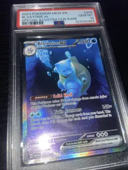 Pokemon TCG Scarlet & Violet 151 Blastoise EX Special Illustration Rare PSA 10 - Image 3