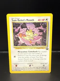 Pokemon - Black Star Promo - Team Rocket's Meowth - #18 V - Image 1