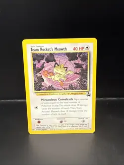 Pokemon - Black Star Promo - Team Rocket's Meowth - #18 V - Image 3