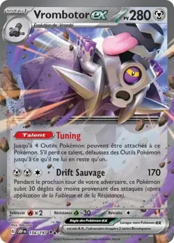 Carte Pokemon Vrombotor ex 156/197 - Flammes Obsidiennes - Francais - Image 1