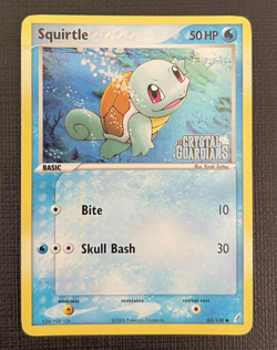 Squirtle #63/100 Stamped Crystal Guardians Reverse Holo Pokemon TCG 2006 - Image 1