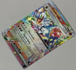 Pokemon Stellar Crown Cinderace ex Stage 2 Double Rare HoloFoil #028/142 - Image 3