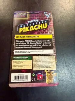 Pokemon TCG Detective Pikachu Checklane Hanging Blister Pack Sun & Moon + Coin - Image 2